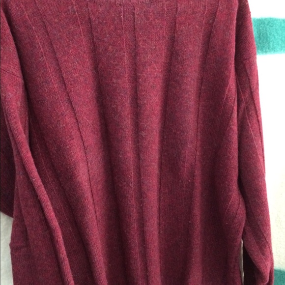 UK-L Vintage BHS Burgundy Wool Sweater - Picture 4 of 6